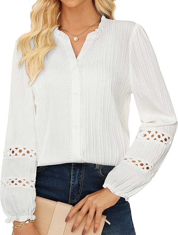 GRACE KARIN Women Long Sleeve Tops Fall Work Dressy Casual
