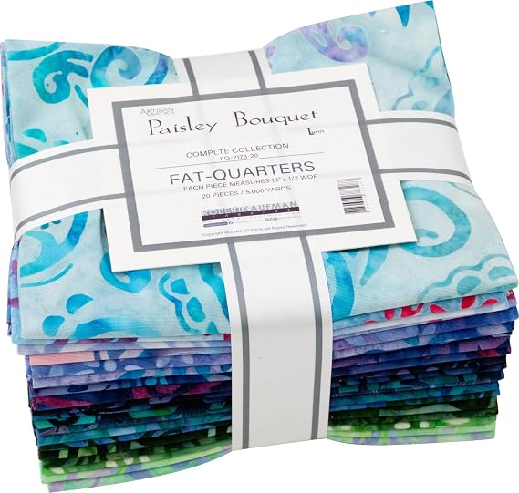 Lunn Studios Artisan Batiks Paisley Bouquet 20 Fat Quarters Robert Kaufman Fabrics FQ-2173-20