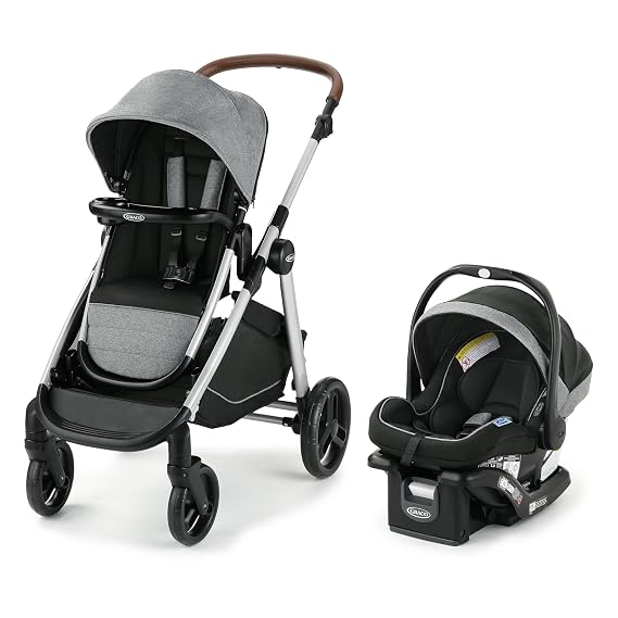 Graco Modes Nest2Grow Travel System, 4-in-1 Carseat Stroller Combo, Includes: SnugRide 35 Lite Elite Infant Car Seat and Reversible Baby Stroller, Adjustable Slide2Me Seat, Ren