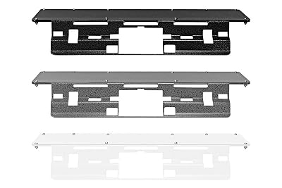 2023 Chevrolet Silverado 1500 HD Compatible - No-Drill Rooftop Mounting Bracket - 24 x 8 3rd Brake Light Magnetic Plate - No Cam - Black