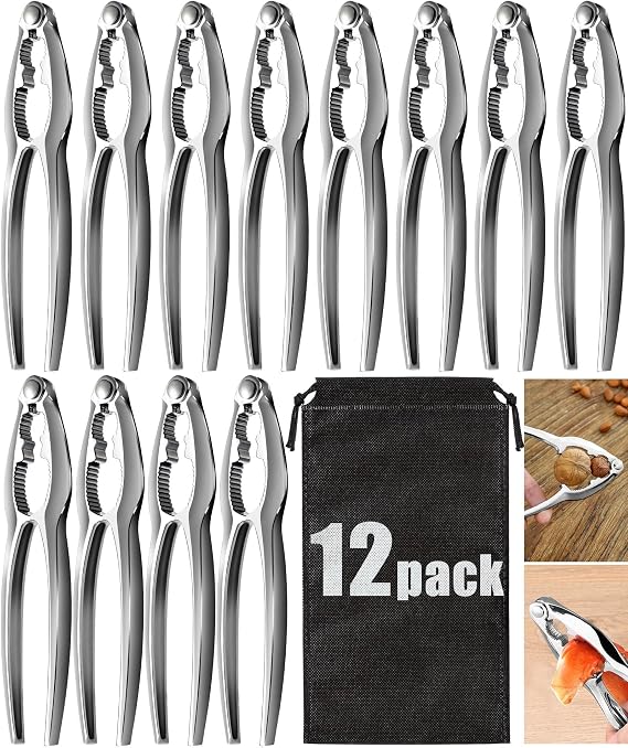 12 Pcs Crab Crackers and Tools Set Heavy Duty Seafood Tools Set Crab Leg Crackers Lobster Nut Crackers Opener Home Kitchen Parties Tools for Crableg and Lobster Lovers Gift