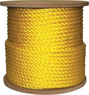 TP-12400Y Twisted Poly Rope, 12 inch x 400 feet, Yellow