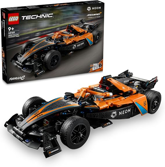 LEGO Technic NEOM McLaren Formula E Yarış Arabası 42169-9 Yaş ve Üzeri Çocuklar için Koleksiyonluk Yaratıcı Yarış Arabası Model Yapım Seti, Doğum Günü Hediyesi Fikri (452 Parça)