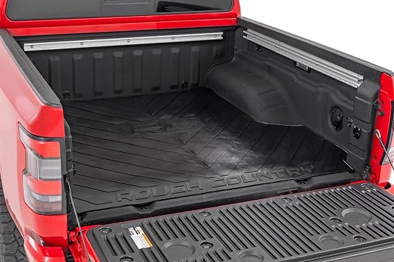 Rough Country Truck Bed Mat for Nissan Frontier (2005-2026) Fits 5' Bed, Tear-Resistant Heavy-Duty Rubber, Non-Slip Protection