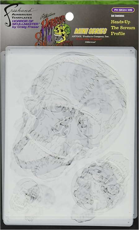 Artool Freehand Airbrush Templates, Horror Of Skullmaster Mini