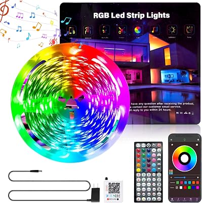 Led Lights for Bedroom 100ft Color Changing RGB Led Strip Lights Music Sync, DIY Led Light Strip with Remote and App Control, Dimmable Led Lights for Room Party Home Decor Cool Things1100ft