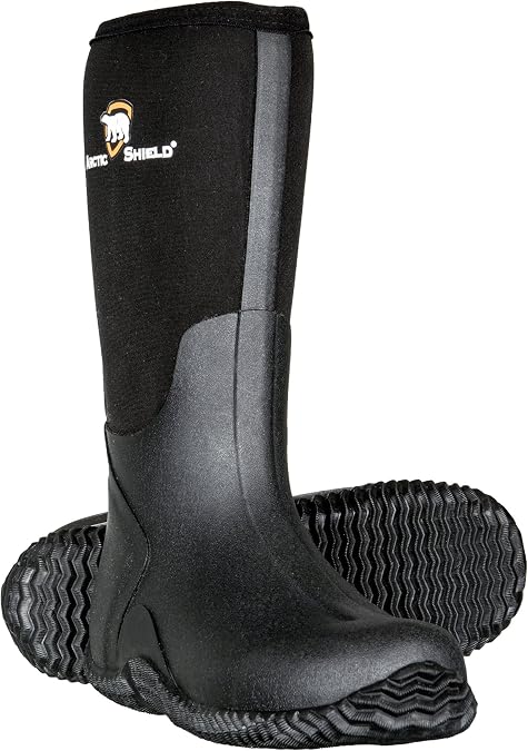 ArcticShield Neoprene Heavy Duty Rubber Boots for Men & Women - Durable Footwear Rain Boots - Insulated Waterproof Outdoor Boots for Hunting, Mud, Fishing, Gardening & Farming