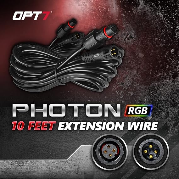 OPT7 10ft Extension Wire 2pc for Photon RGB Rock Lights