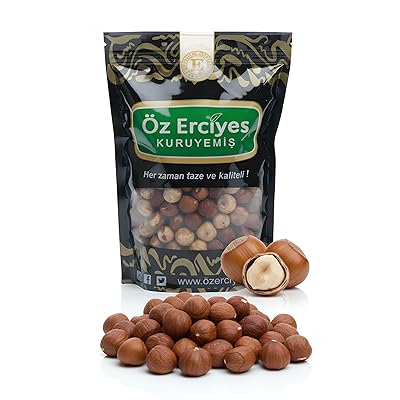 Premium Raw Hazelnuts – Whole Shelled Hazelnuts, Unsalted & Natural Nuts for Snacking, Baking & Cooking – Plant-Based Protein & Fiber, 8.8 oz Bag