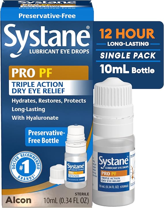 Systane PRO Preservative Free Eye Drops, 12 Hour Dry Eye Relief, 0.33 Fl Oz
