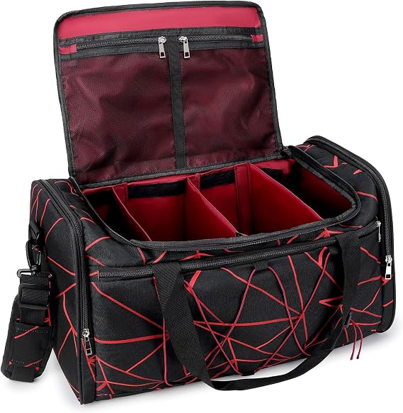 Scothen Sneaker Bag for Travel, Outdoor Sports Gym Bag Shoe Bags for 4 Pairs of Sneakers up to Size 14, Travel Duffel Bags with 3 Adjustable Dividers & Shoulder Strap, Sneakerhead Gift