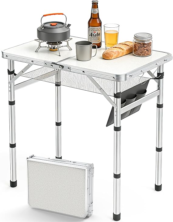 WildFinder Folding Camping Table, 2x1.3 FT Small Folding Table Portable