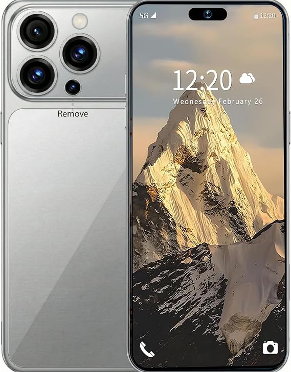 XS17 Pro Max Unlocked Smartphone, 8GB+256GB Android 14 Cell Phone, 6.8" HD Display, 6800mAh Battery, 5G Dual SIM, Face Unlock & Fingerprint Bullet Points (White)