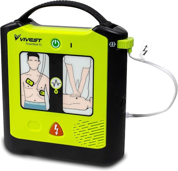Power Beat X1 Defibrillator Semi-Automatic AED with a Graphic Panel Portable Machine for Home Automated External Defibrillator Lightweight First Aid