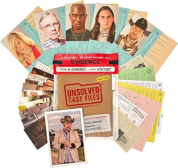 UNSOLVED CASE FILES Buddy Edmons Unsolved Murder Game with Labyrinth Edition Will You Solve This Crime?