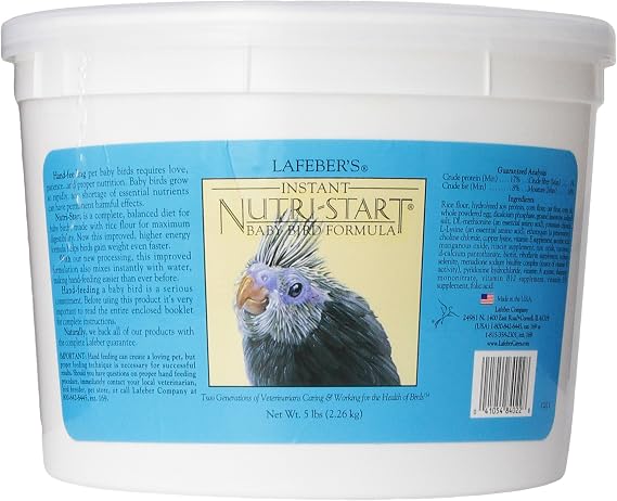 Lafeber'S Nutri-Start Hand Feeding Formula For Baby Birds 5-Pound Bucket