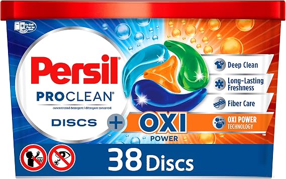 Persil Discs Laundry Detergent Pacs, Oxi, 38 Count