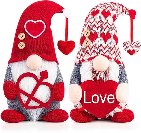 LEKSON Gifts for Mom, Mothers Day Gnome Decorations with Love Heart, Knitted Spring Home Decor for Grandma, Nana, Mother-in-Law