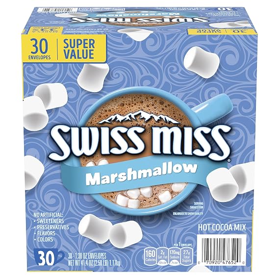 Swiss Miss Chocolate Hot Cocoa Mix With Marshmallows, 1.38 oz., 30-ct