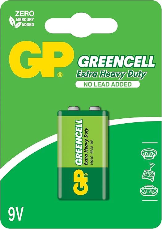 GP Greencell 9V PP3 Zinc Chloride Battery