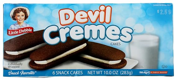 Little Debbie Devil Cremes Cakes 6 Count
