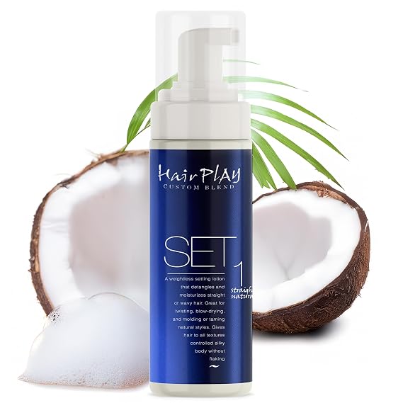 Hair Play Set #1 Hair Foam Mousse - Light Hold Styling Foam for Frizz Control - Volume Mousse for Fine Hair & Natural Straight Hair- Lightweight & Non-Greasy - Travel Size Hair Mousse - 8 Fl Oz