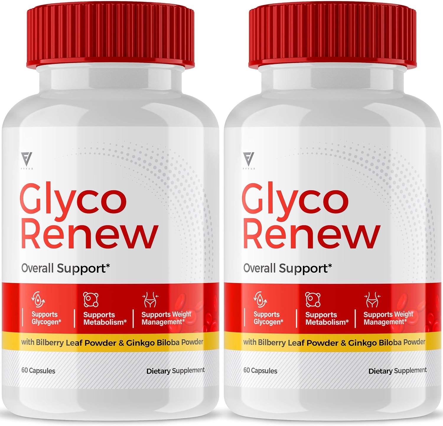 2 Pack Glyco Renew Blood Support Formula Supplement Pills, GlycoRenew All Natural Capsules, Maximum Strength Supplement Maintain Stable Levels, Your Journey Towards Health Wellness 120 Capsules