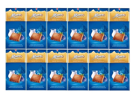 Munz Swiss Premium Milchschokolade 12 x 100g – 12 kg