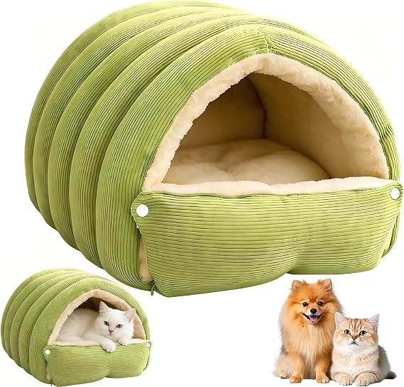 Cat Cave, Cozy Monster Cat Bed, Cats Bed Indoor Pet Cave for Indoor Windproof Removable Washable Tent Beds Pet Ca-ts Warm C-ats House B-ed Soft Calming Nest for In-door Ca-ts,Kittens