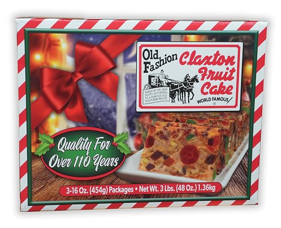 Claxton Fruit Cake - 3-16 Oz. Fruit Cakes | Individually Wrapped For Freshness - 3 Pack