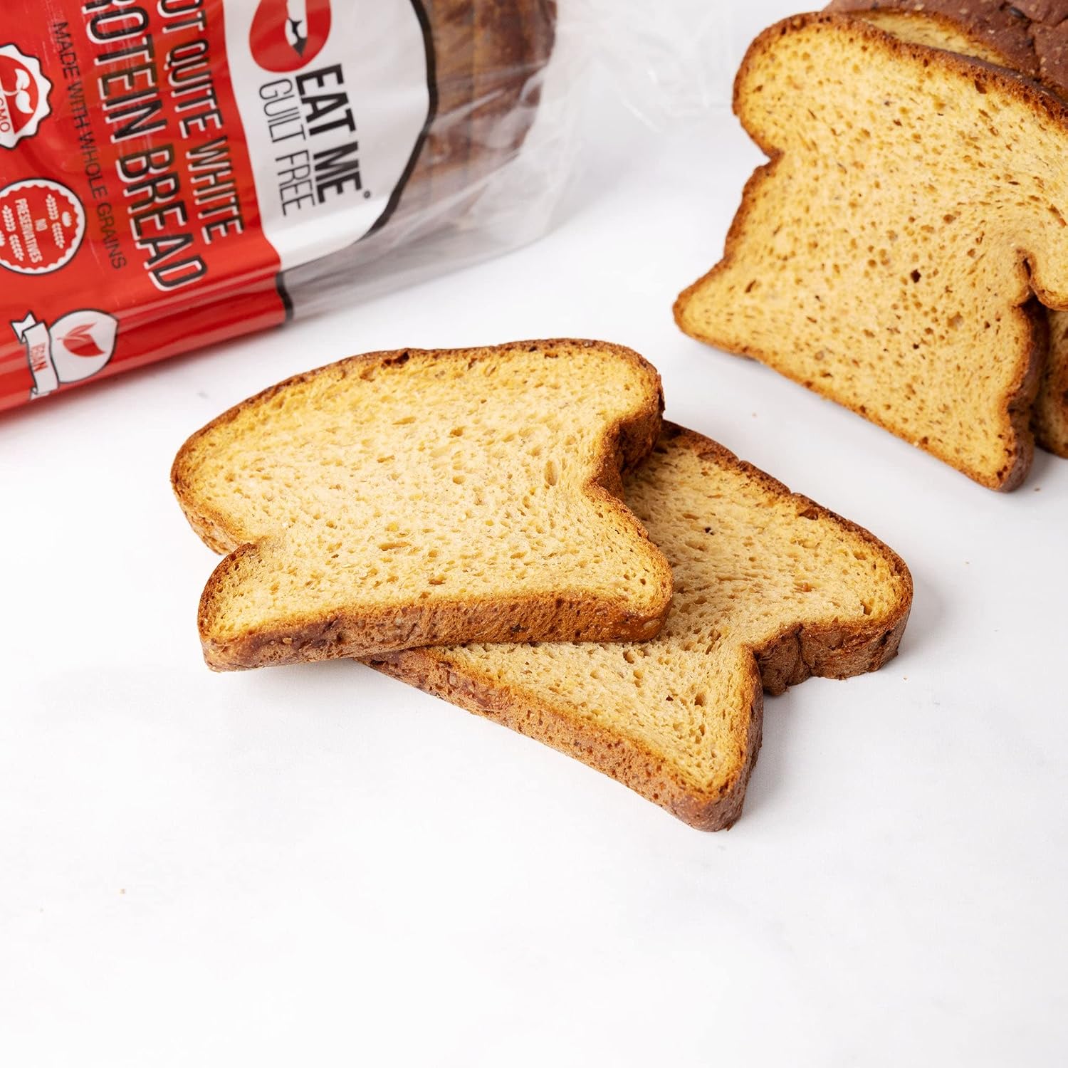 Eat Me Guilt Free Protein-Packed Not Quite White Bread - Low Carb, NON GMO, No preservatives Bread | 3 Loaves