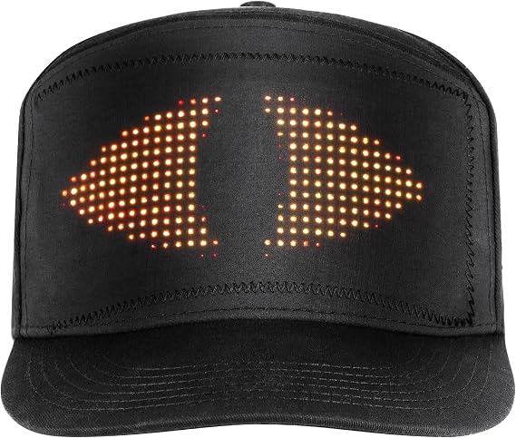 Gelrova LED Hats, Programmable LED Light Up Caps Full Color Display Message Costume Cool Novelty Hat for Party, APP Control