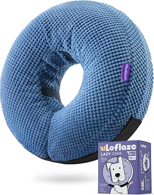 Inflatable Dog Cone Collar - Dog Neck Donut Cone Collar Alternative After Surgery - Soft Cone for Large Medium Small Dogs Cats - Alternative Recovery E Collar Blue, XL