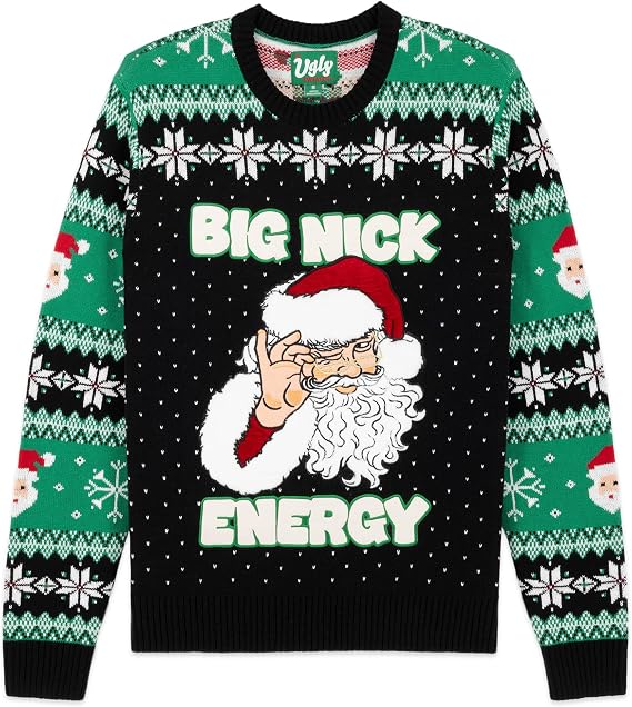 The Ugly Sweater Co. Interactive Ugly Christmas Sweaters for Holiday Fun Tacky Unisex Design, Perfect Snug Fit Breathable