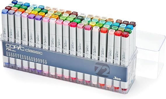 Copic Classic Alcohol-Based Markers, 72pc Set C (Discontinued Model: EAN 4511338002247)