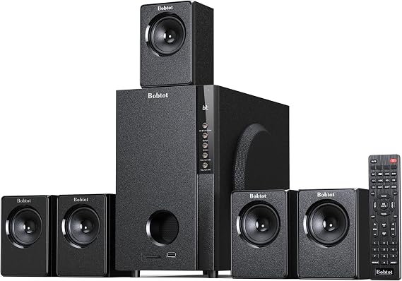 Bobtot Home Theater Systems with 5.25 inch Subwoofer, 600 Watts Peak