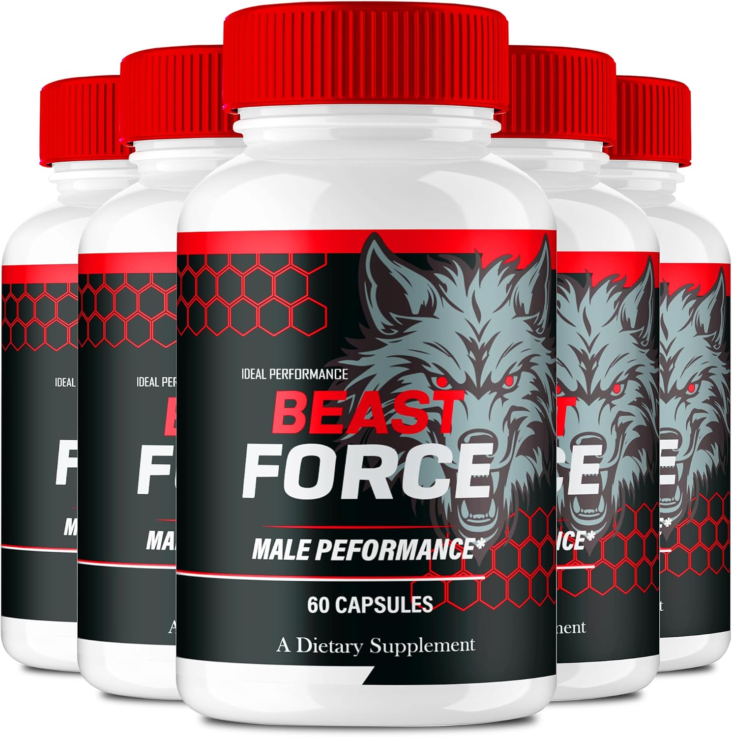 Beast Force Pills, Beast Force Supplement Pills for Men - Maximum Strength, All Natural Support for Overall Health & Wellness, BeastForce Advanced Formula Capsules Reviews 5 Pack