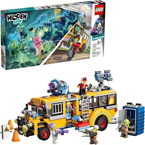 LEGO Hidden Side Paranormal Intercept Bus 3000 70423 Augmented Reality (AR) Building Kit with Toy Bus, Toy App Allows for Endless Creative Play with Ghost Toys and Vehicle (689 Pieces)