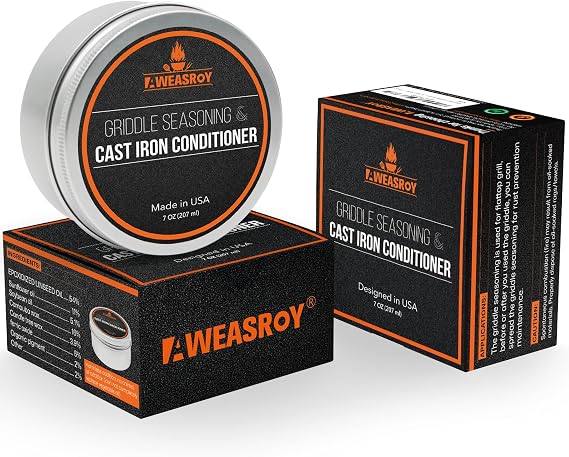 AWEASROY Griddle Seasoning for Blackstone, Non-Stick Cast Iron Care(2 Pack)