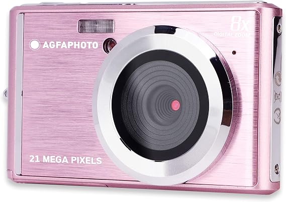 AGFA Photo Vintage Digital Camera 21MP Compact Point & Shoot, Y2K Digicam Aesthetic, 2.4 LCD Screen, 8X Zoom, HD Video, Rechargeable Battery, Portable Travel Camera