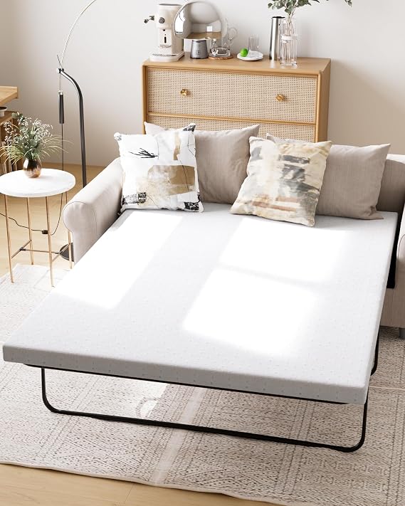 Ferlizer Full Sofa Bed Mattress Replacement 4" Memory Foam, Blue