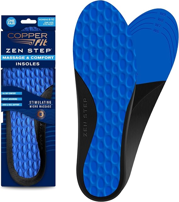 Copper Fit Women's Zen Step Comfort Insole, 1 Pair of Size 6-10, Pack of 1