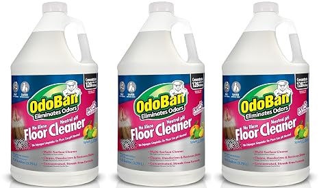 OdoBan Pet Solutions No Rinse Neutral pH Floor Cleaner Concentrate, Made in the USA, Splash O' Citrus Scent, 3 Gallons