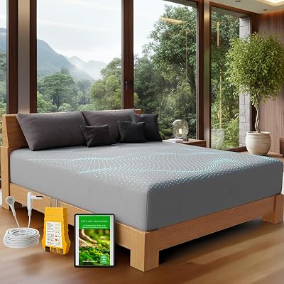 Grounding Sheets for Earthing - Premium Organic Cotton Grounding Bed Sheets w 15ft Cord & Outlet Checker - Machine Wash Deep Pocket Fitted Sheet for King Size Bed