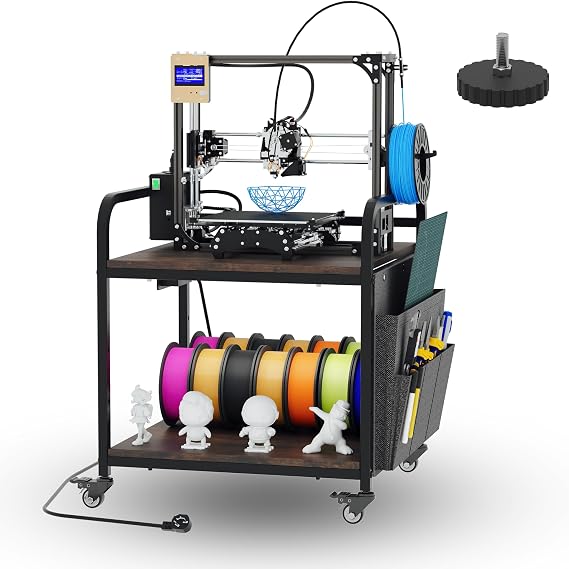 Heavy Duty 3D Printer Stand for Bambu Lab A1 Mini & FlashForge 5M