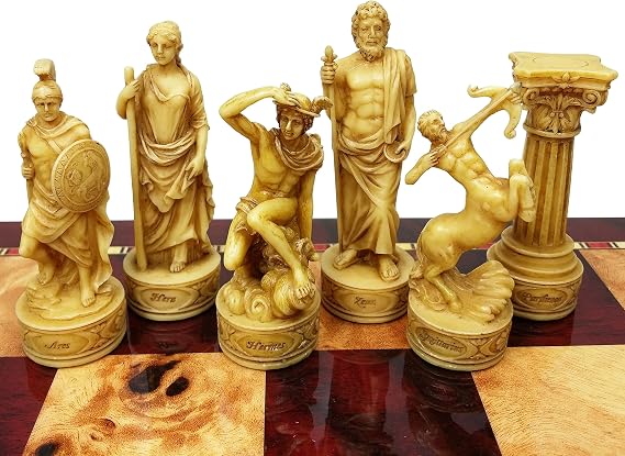 32 Piece Themed Set of Chess Men Pieces - NO Board (Greek)