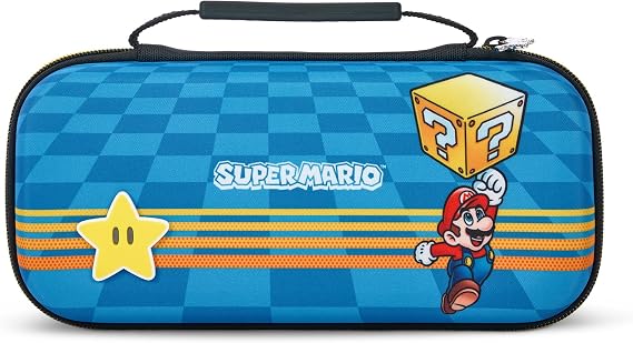 PowerA Thin case for Nintendo Switch or Nintendo Switch Lite - anthracite, protective case, game case, handle, console bag, accessory storage, officially licensed