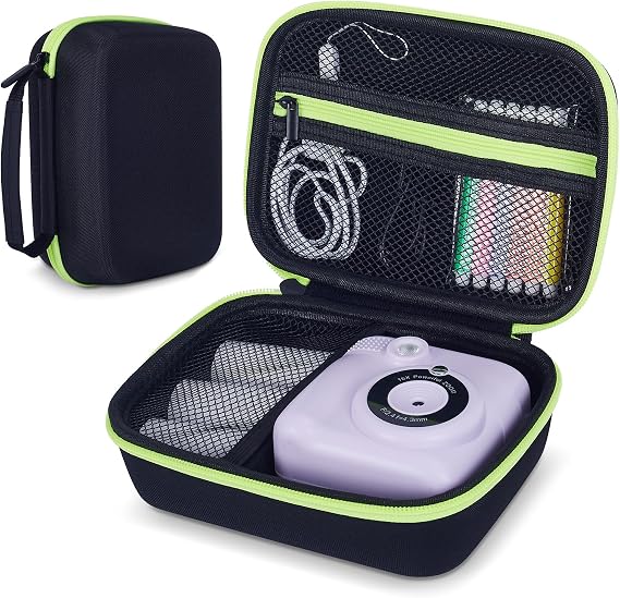 Camera Case Compatible for ESOXOFFORE/Dylanto/GREENKINDER/HiMont/Gofunly Most Kids Instant Print Camera - Portable Digital Camera Storage Bag (Case Only) - Black
