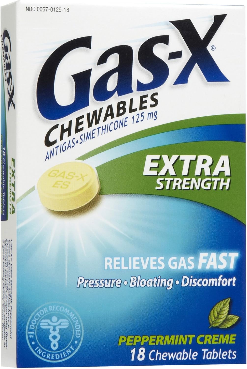 Gas-X Chewable Tablets-Peppermint Creme-18 ct