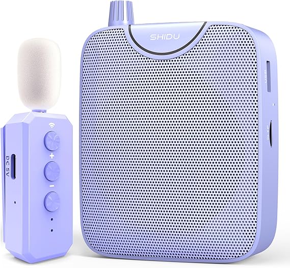 SHIDU 35W Voice Amplifier for Teachers Bluetooth Wireless Lavalier Mic